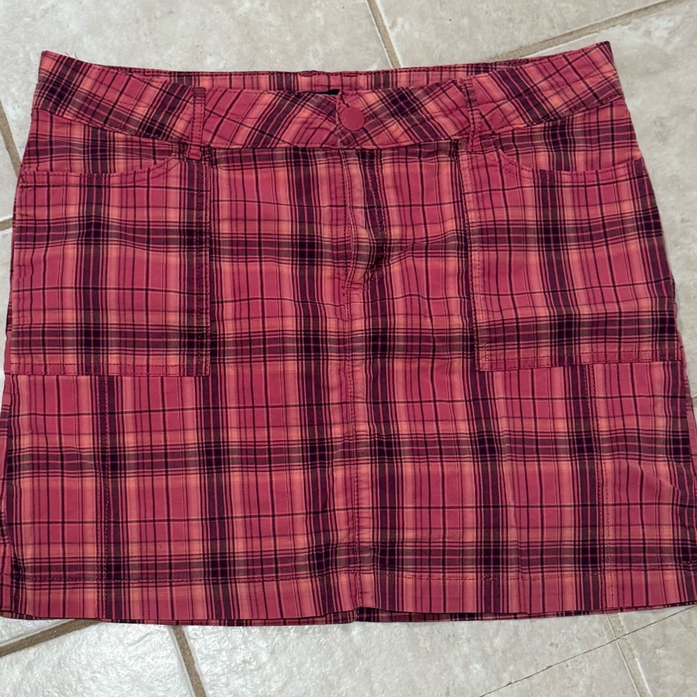 Lee Pink Plaid Mini Skort
